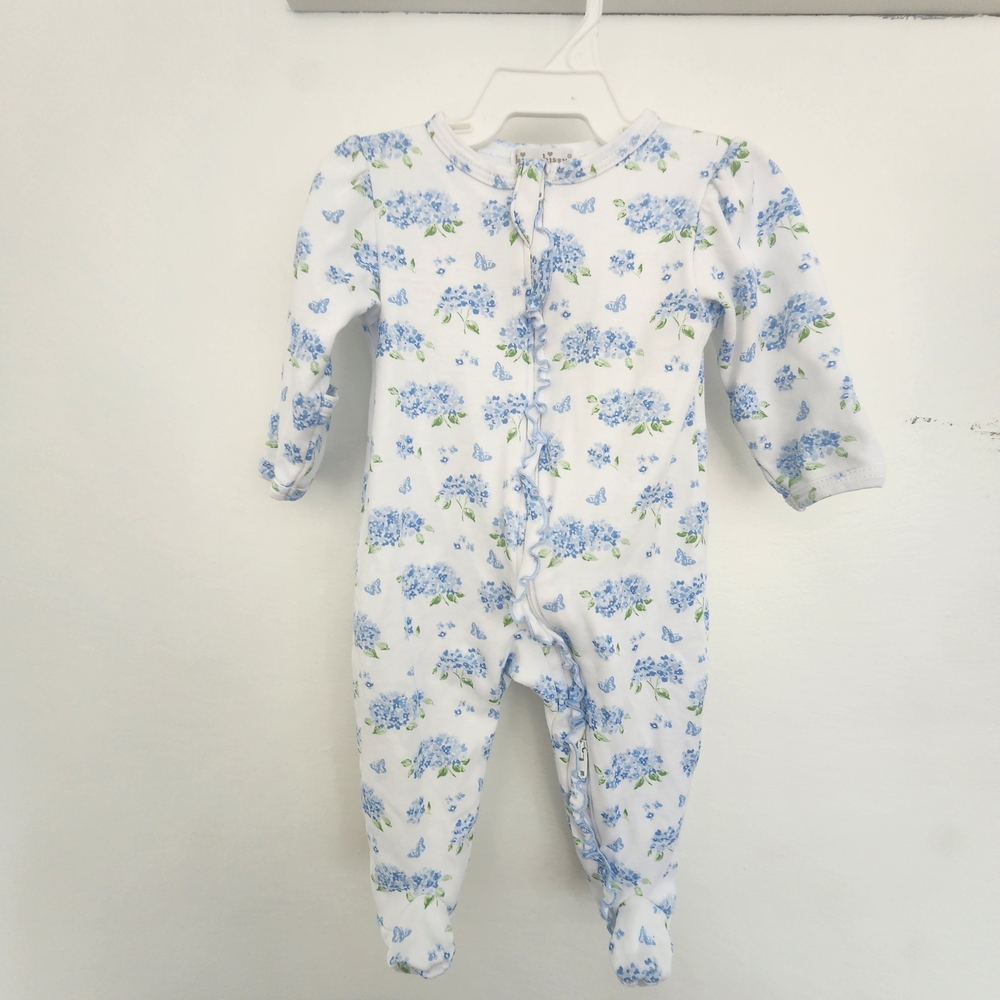 Kissy Kissy Blue Floral Kids Footie